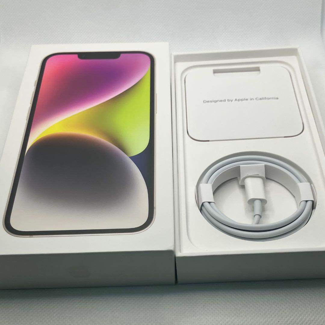 【美品】iPhone14 SIMフリー　新品バッテリー100%