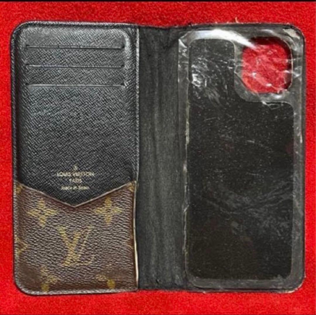 [LOUIS VUITTON]LVモノグラム 手帳型スマホケースiPhone11
