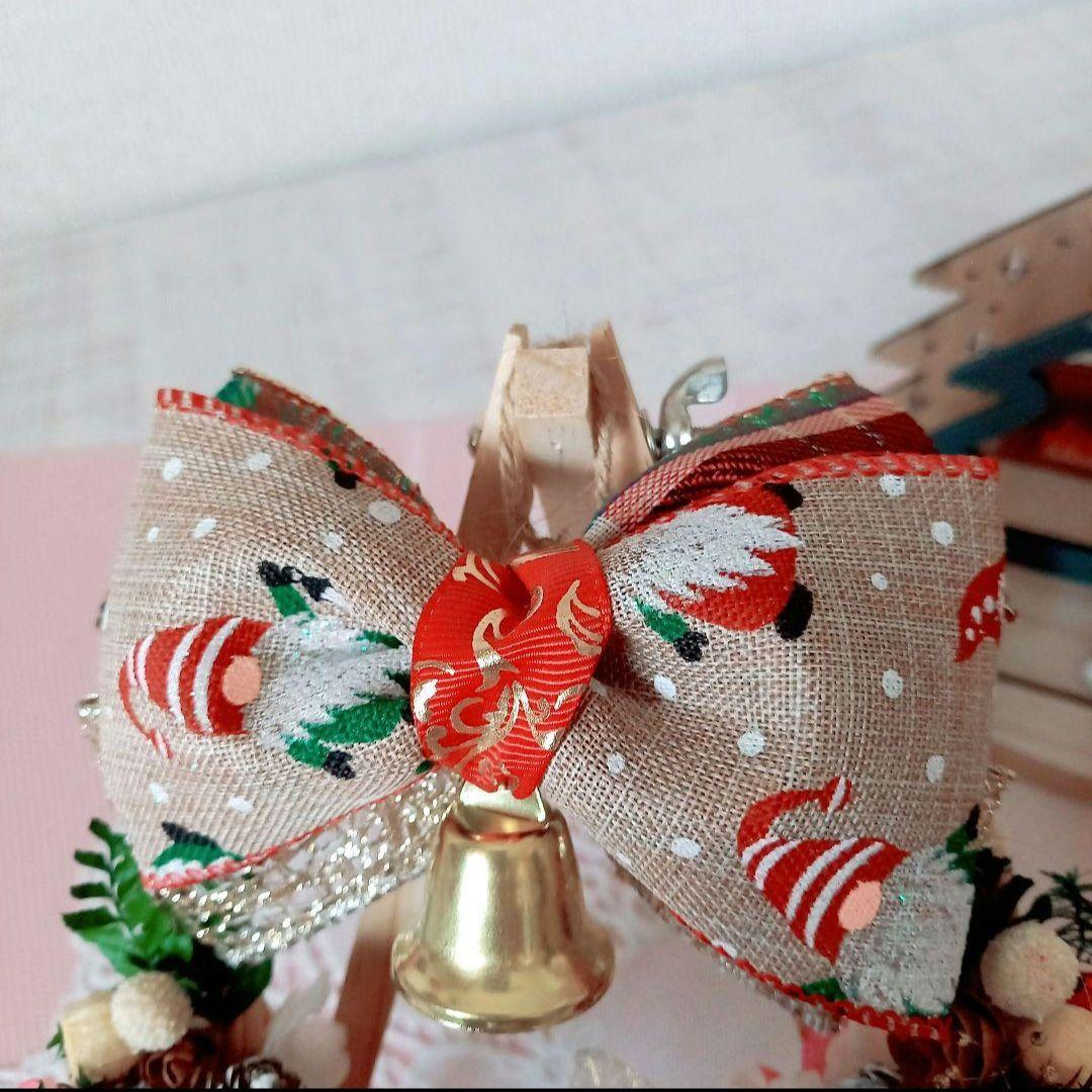 NO171 ちっちゃいけど存在感⸜❤︎⸝‍赤バラと木の実のクリスマスリース☆⸒⸒