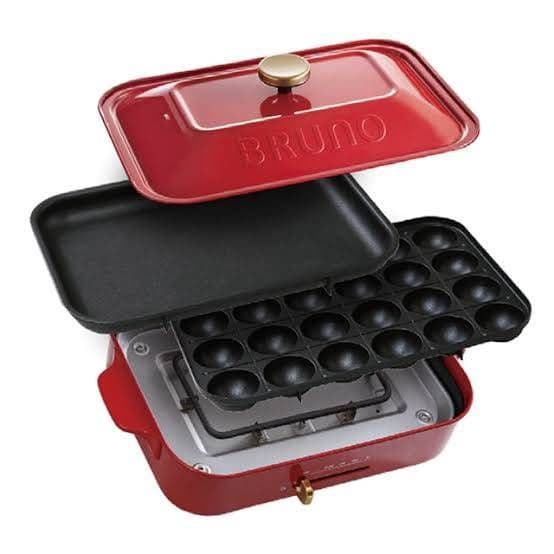 BRUNO コンパクトホットプレート レッド 新品未使用　ブルーノ
