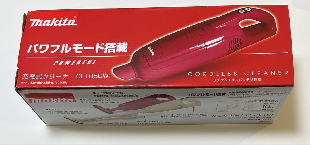 makita 未使用品　充電式クリーナー CL105DW 赤