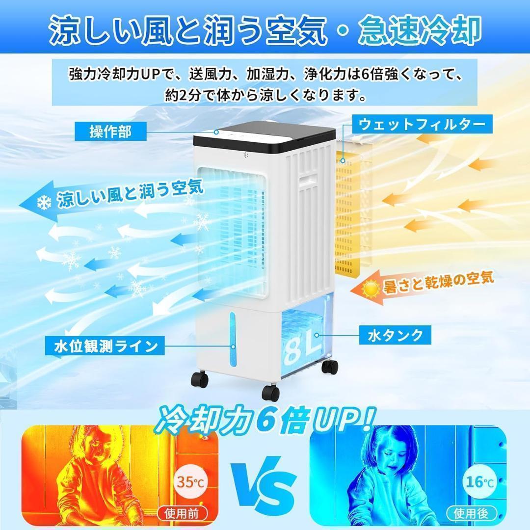 【R1612-45-198】 強力スポットクーラー 冷風機 1台4役 8L