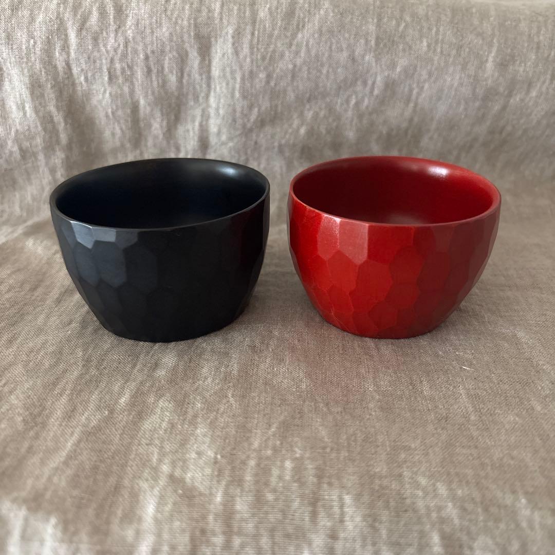 瀬戸晋　漆器　小さなカップ２点