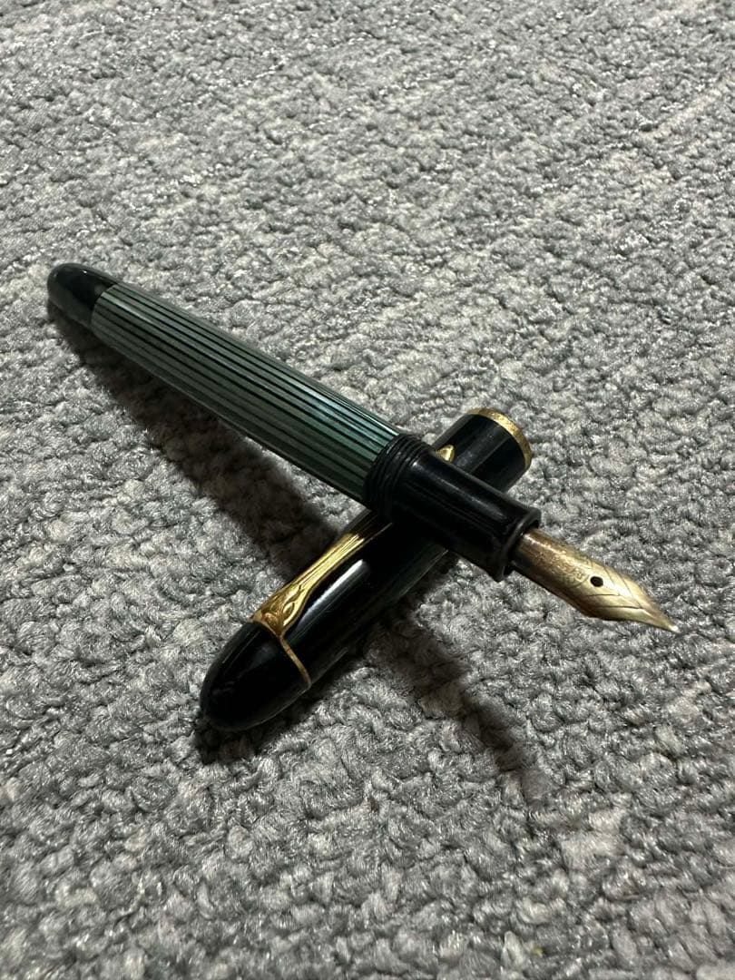 Pelikan　ペリカン　140　万年筆　EF　緑縞