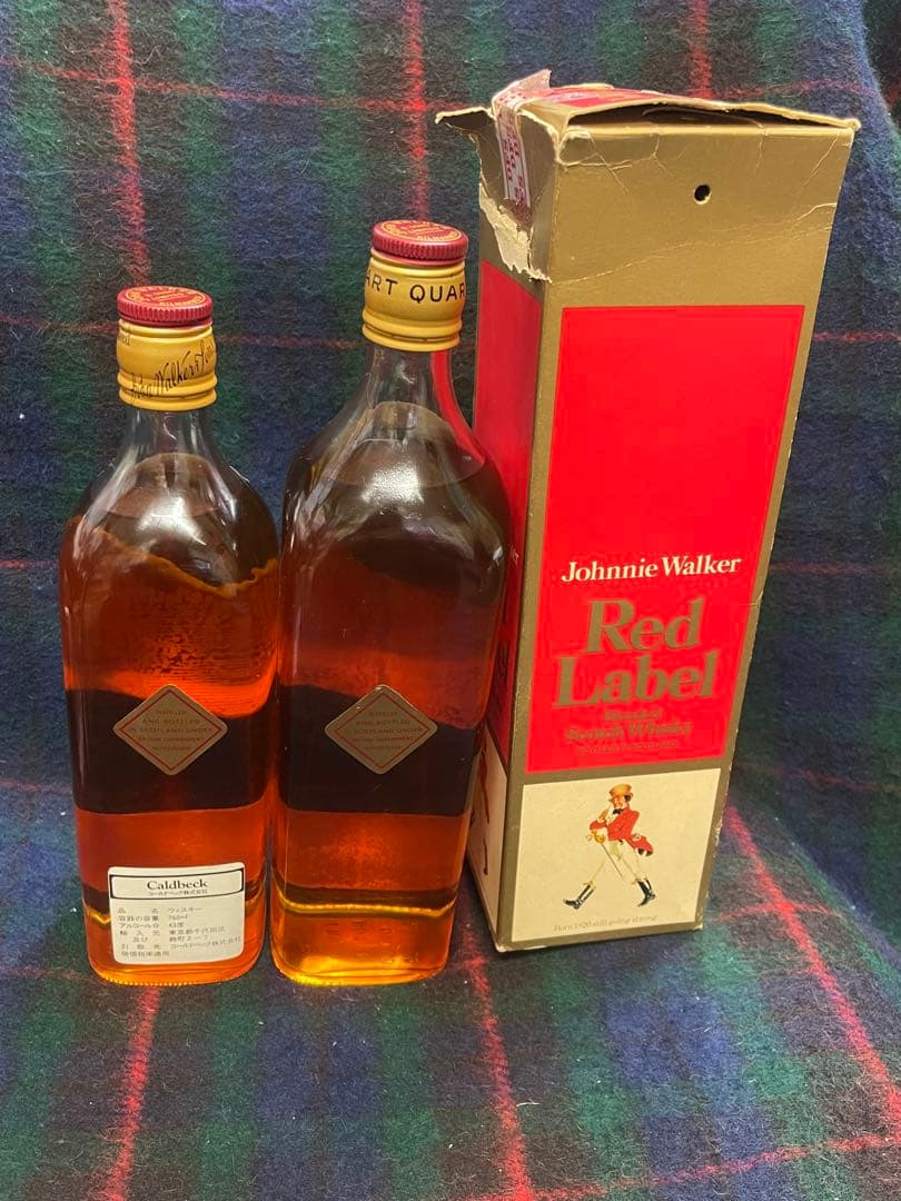 古酒【未開栓品】ジョニーウォーカー　赤ラベル750ml + 1L