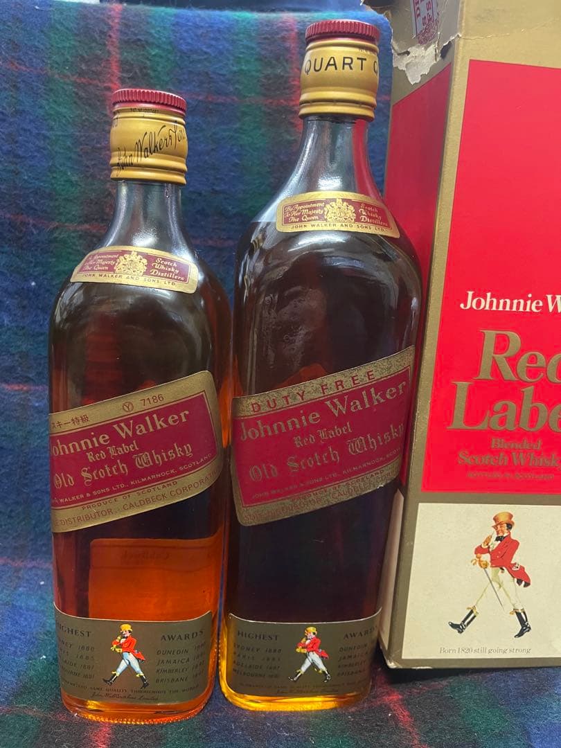 古酒【未開栓品】ジョニーウォーカー　赤ラベル750ml + 1L