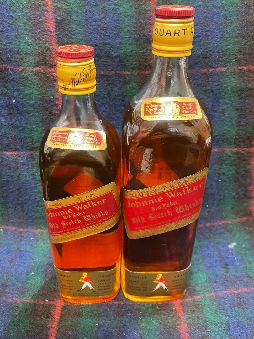 古酒【未開栓品】ジョニーウォーカー　赤ラベル750ml + 1L