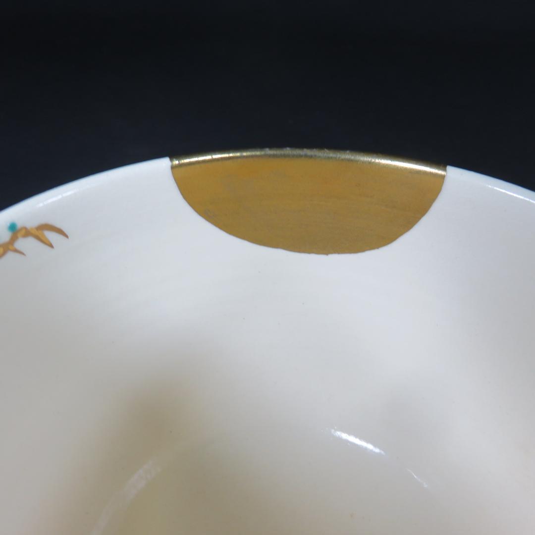 加藤利昇 茶碗 鶴 松 美品 合箱 唐松に鶴 抹茶碗 茶器 茶道具