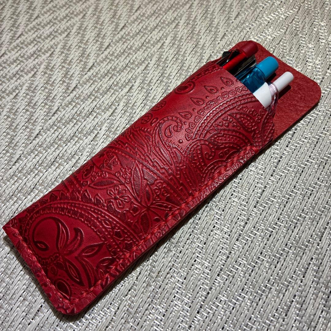 RRペイズリー (A)ペンケース レザークラフト