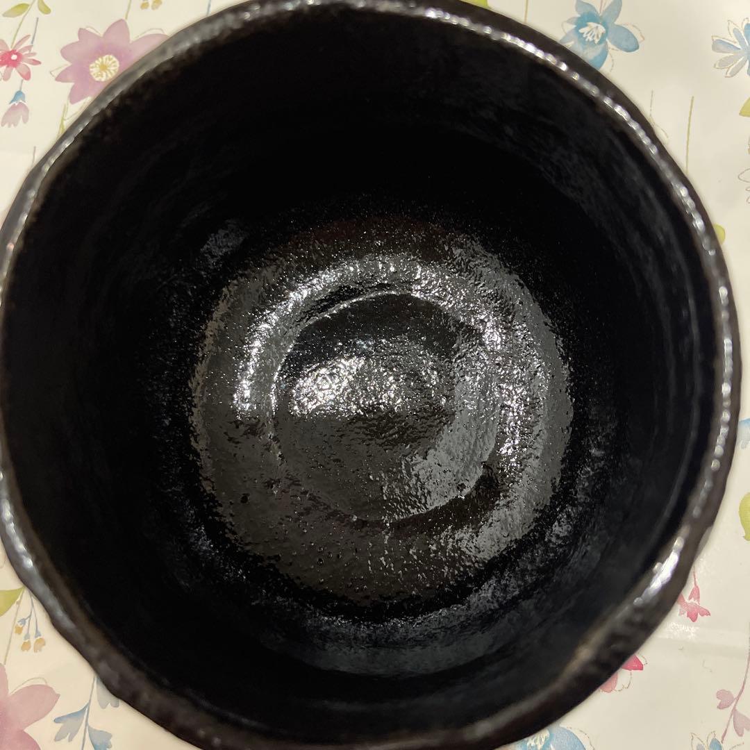 黒色 茶碗 黒楽茶碗かな？ 茶道 茶道具