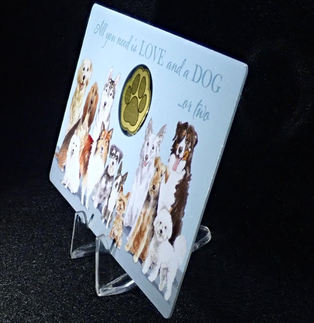 ワンちゃんの肉球金貨！犬のゴールド 限定品 公式COA付