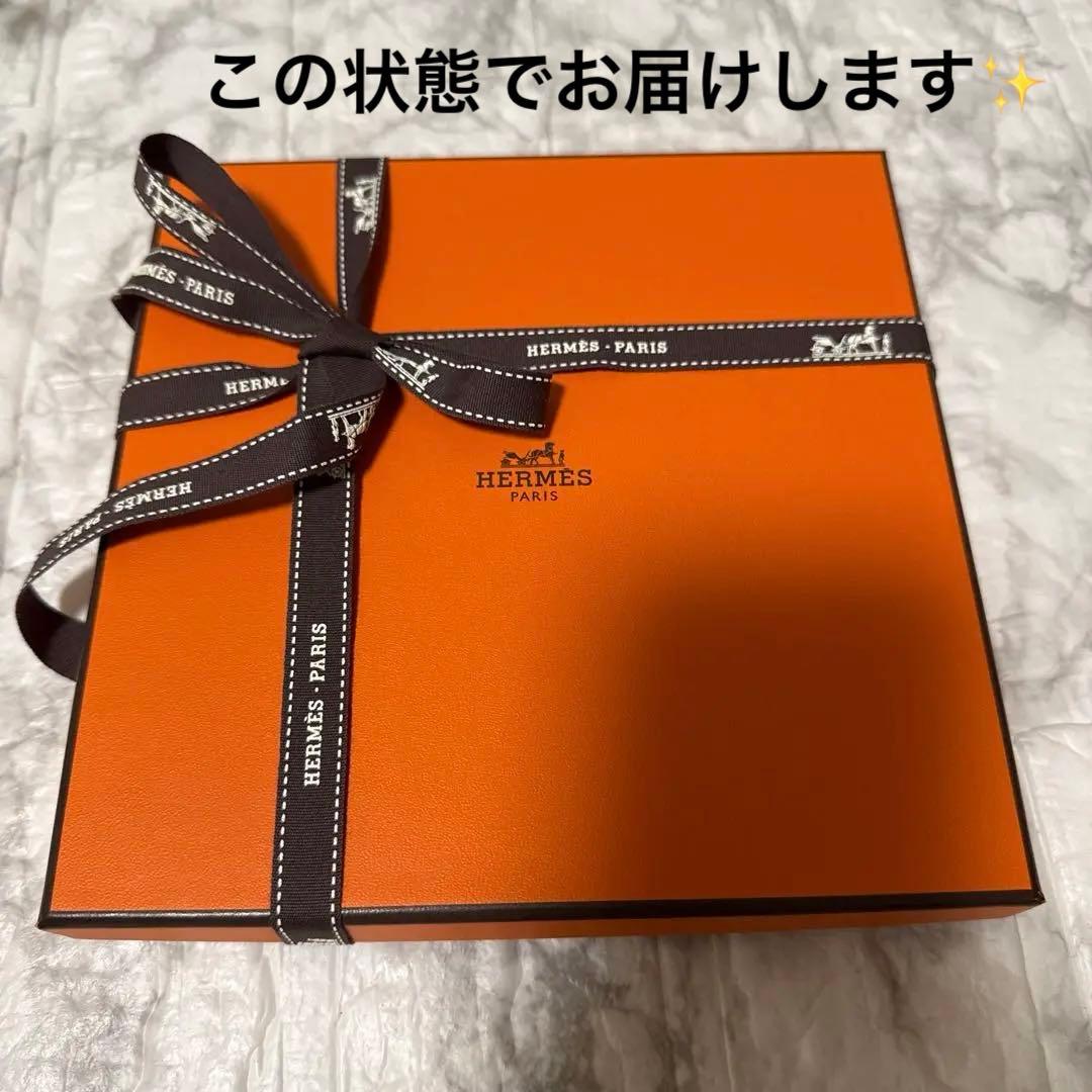 新品タグ付　エルメス　ハンドタオル　オレンジ　CHEVRON