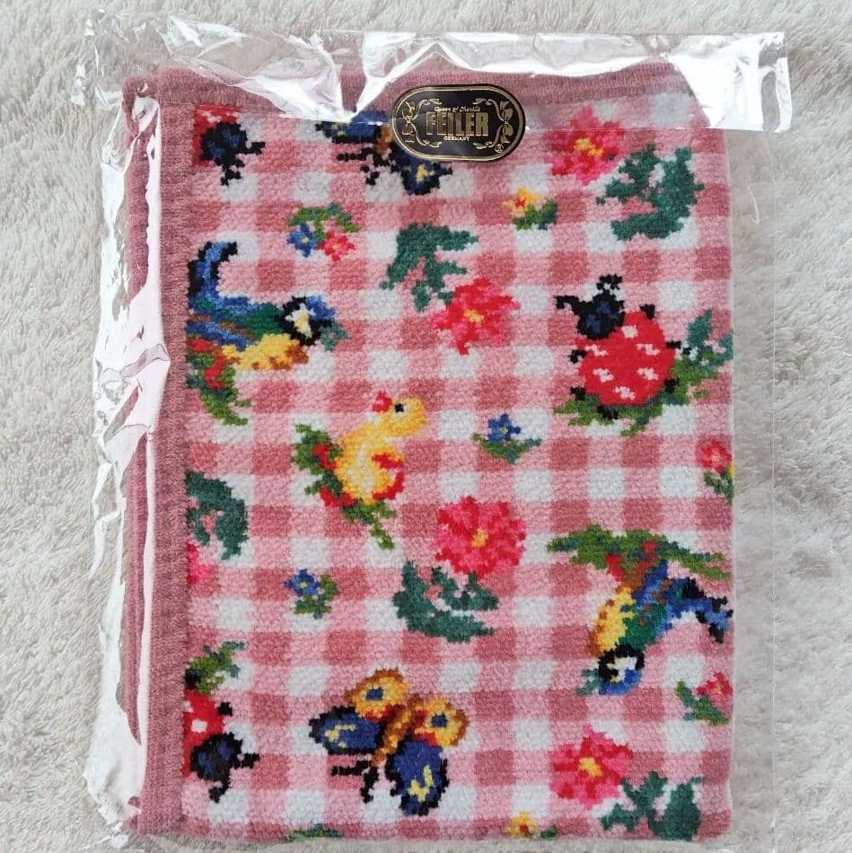 ☆レア☆【新品未使用】ハイジチェック ゲストタオル ピンク フェイラー