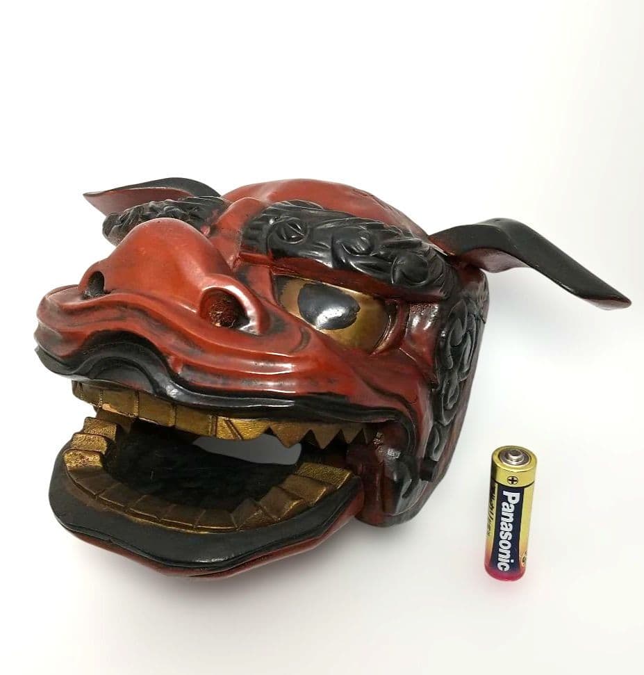 値下【希少な民芸品・美品】獅子頭 獅子舞