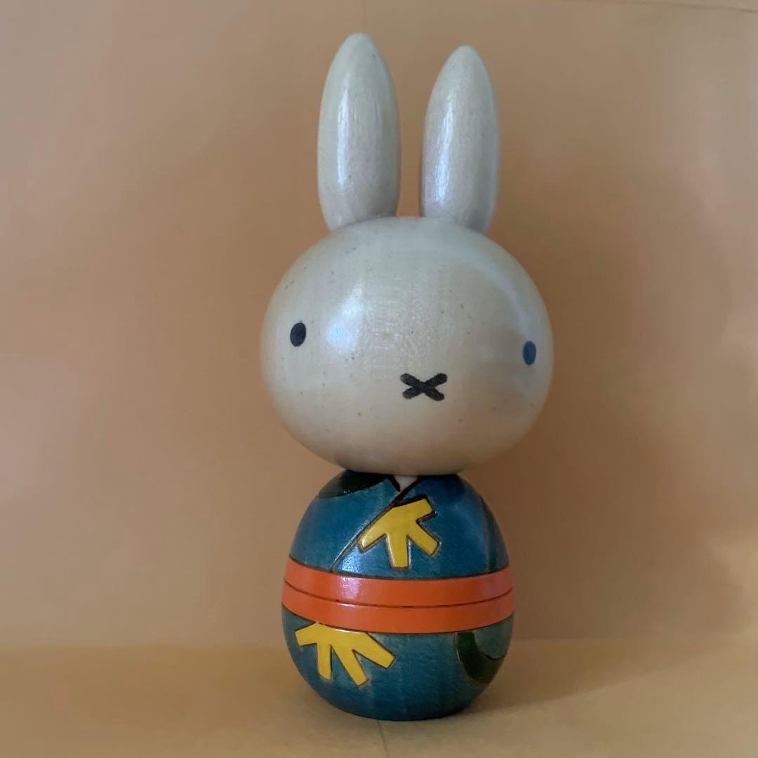【美品】ミッフィーこけし 卯三郎miffy kokeshi doll 人形 箱付