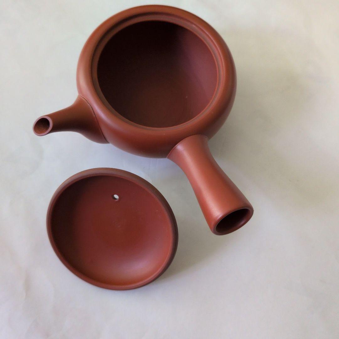 茶道具　煎茶用　小型急須　梅心名入　常滑焼