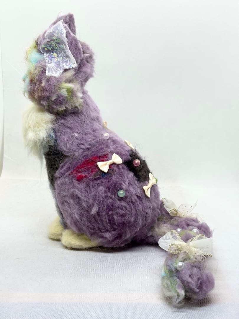 A猫 ファンシーな猫のアートドール【ハンドメイド 人形 猫 ぬいぐるみ