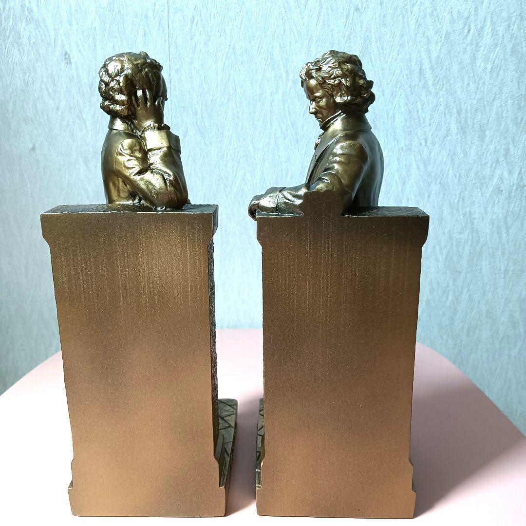 ベートーヴェンとシューベルトの像　ブックエンド