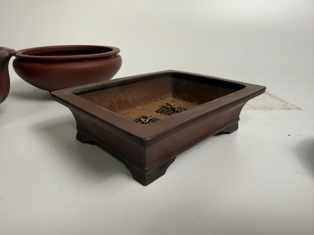 美芸、峰輝堂　盆栽鉢4点セット