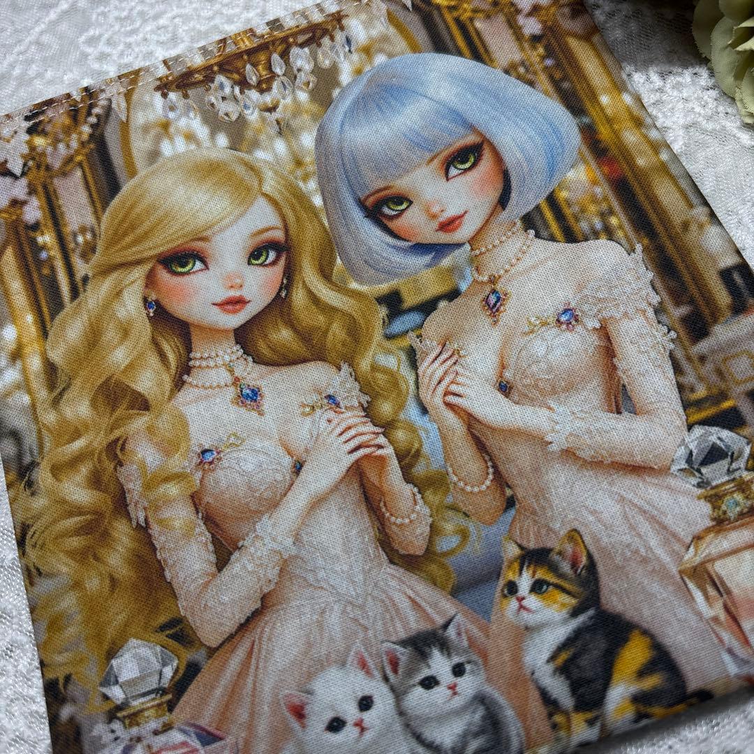 パネルポーチ　Dole女の子　猫　F