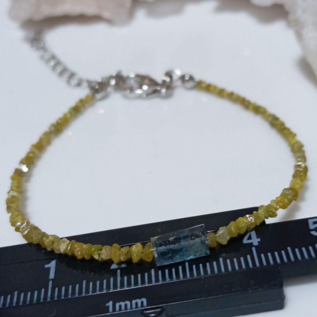 インディゴブルーカイヤナイトとダイヤモンドのブレスレット