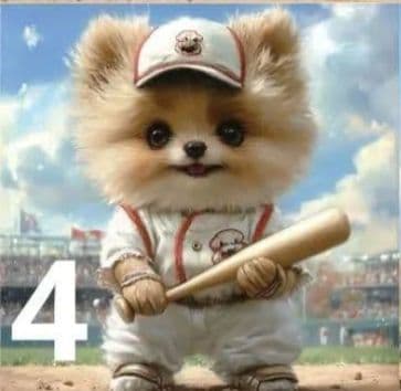 ★オーダーページ★ハンカチ　ベースボールわんこ柄8/29