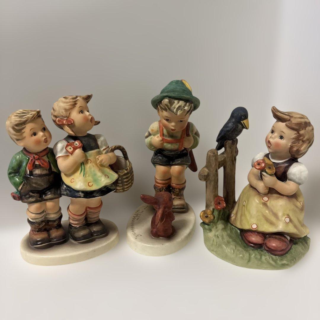 Goebel ゲーベル Hummel フィギュリン 3体セット 西ドイツ製