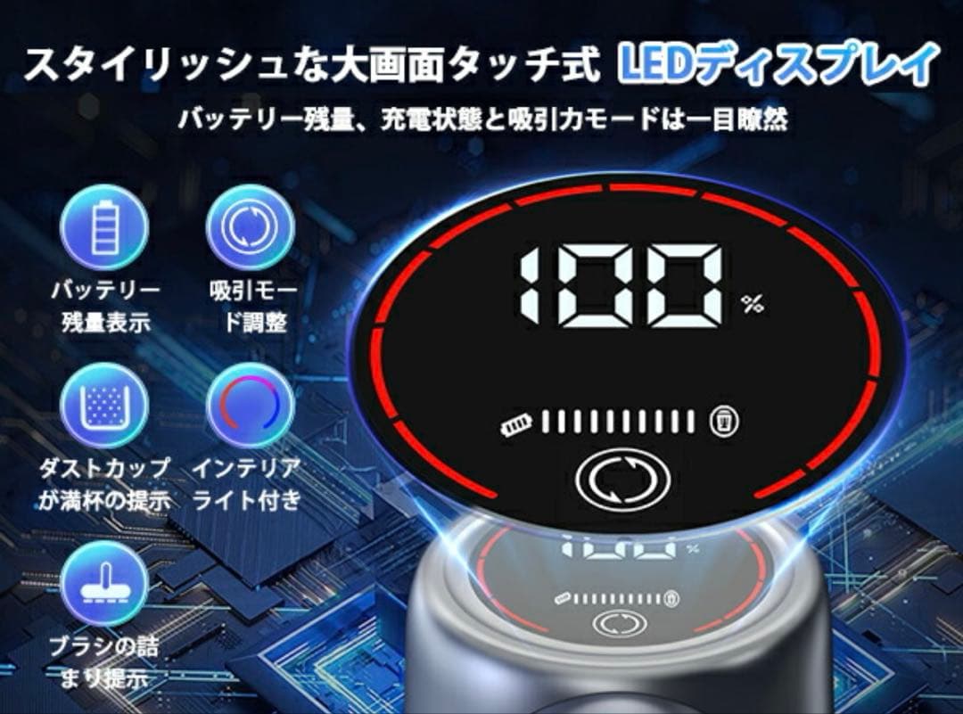 新品未使用⭐️LEDスティッククリーナー 75Kpa 楽天ランキング第1位商品