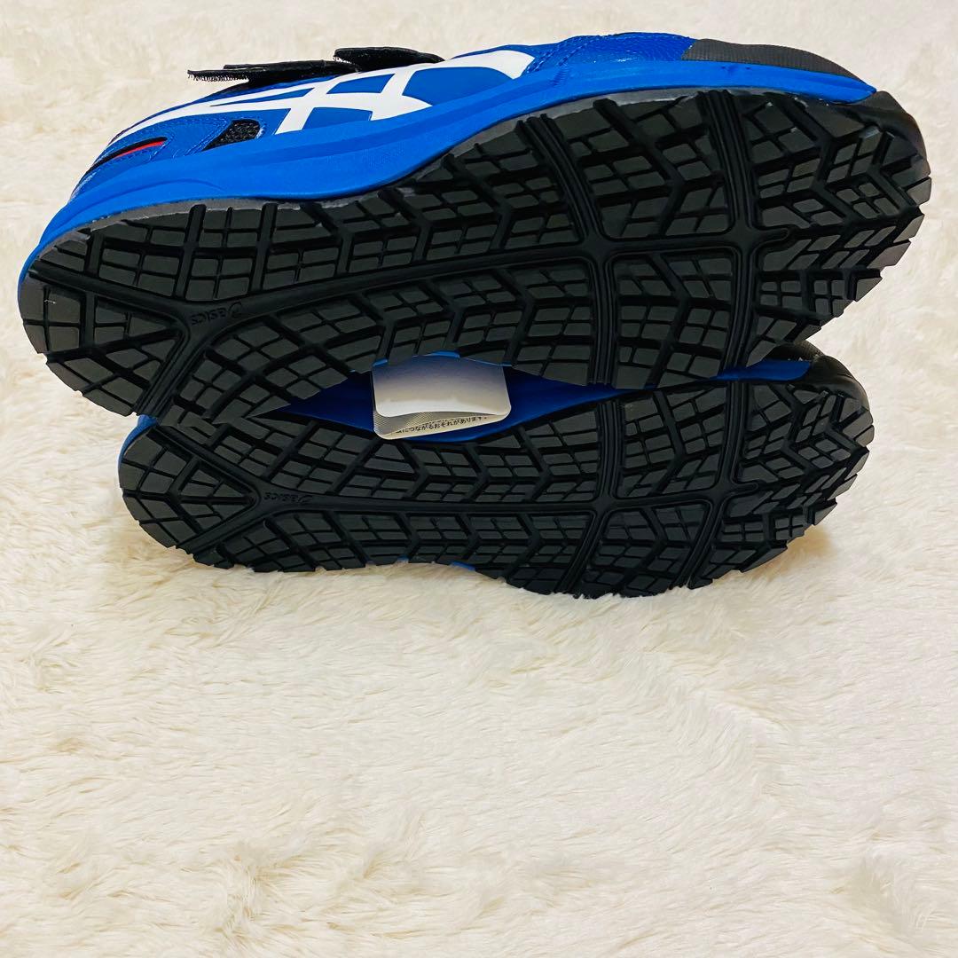 新品タグ付き！廃盤　希少asics アシックス　安全靴 作業靴　ベルクロ 青