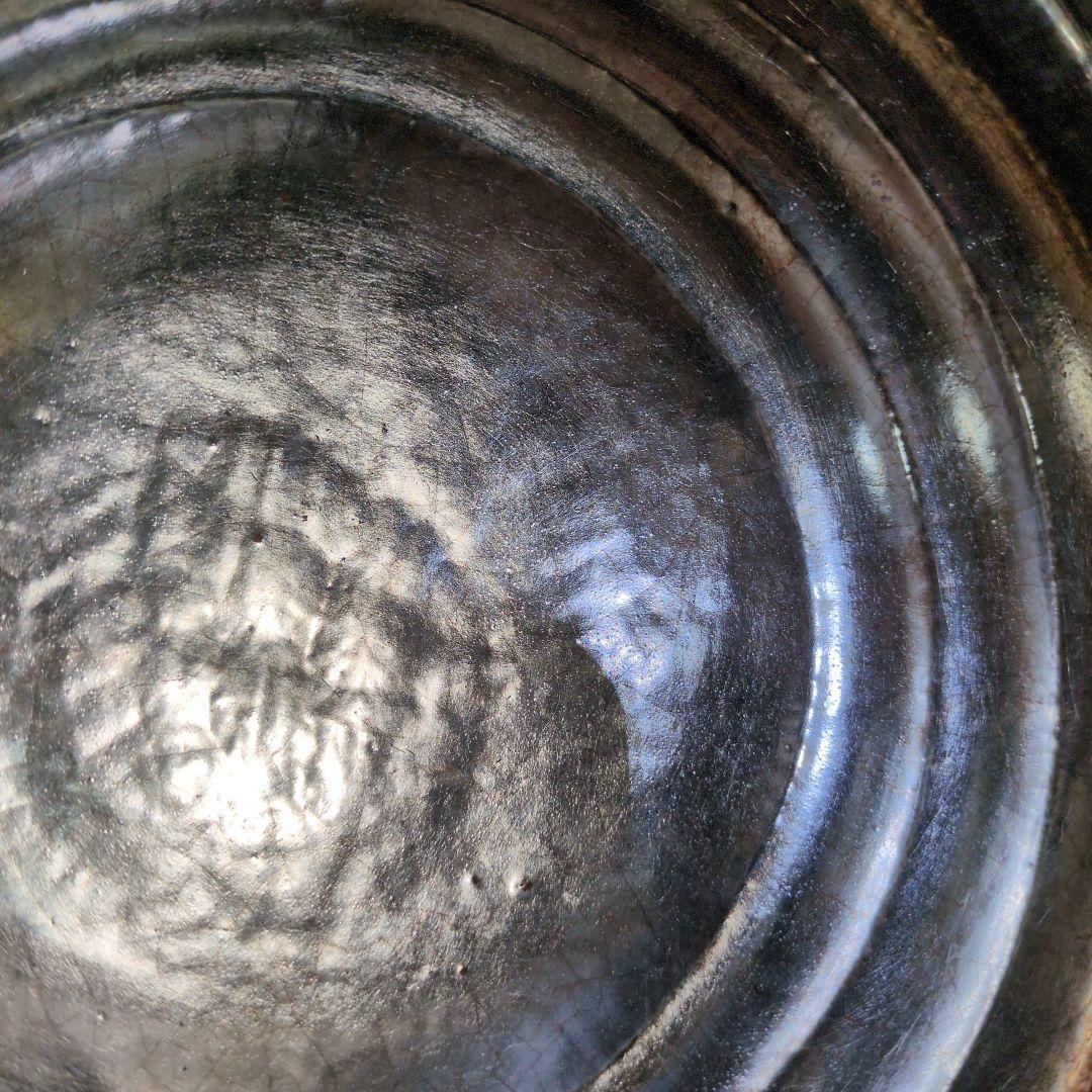 川崎和楽　嶋台茶碗　楽焼