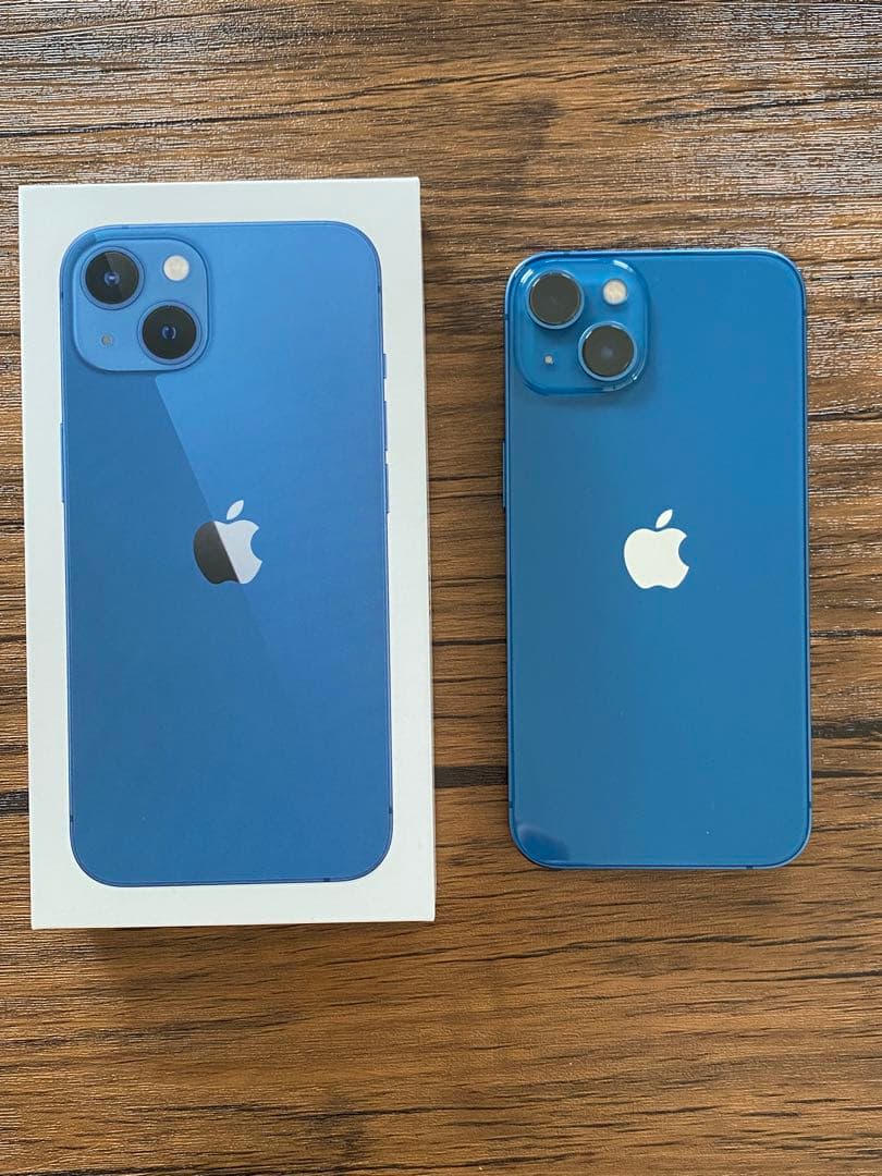 iPhone 13 Blue 128GB 本体 /箱 /未使用充電ケーブル付き
