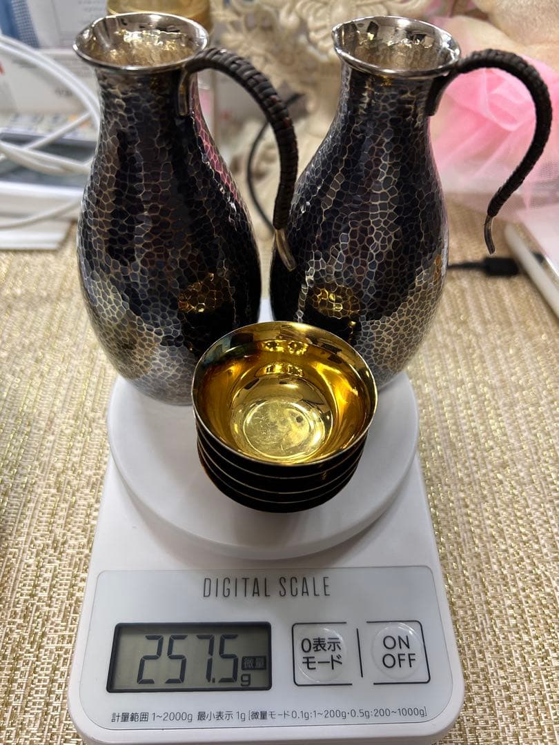 純銀製 酒器セット （純銀刻印あり）
