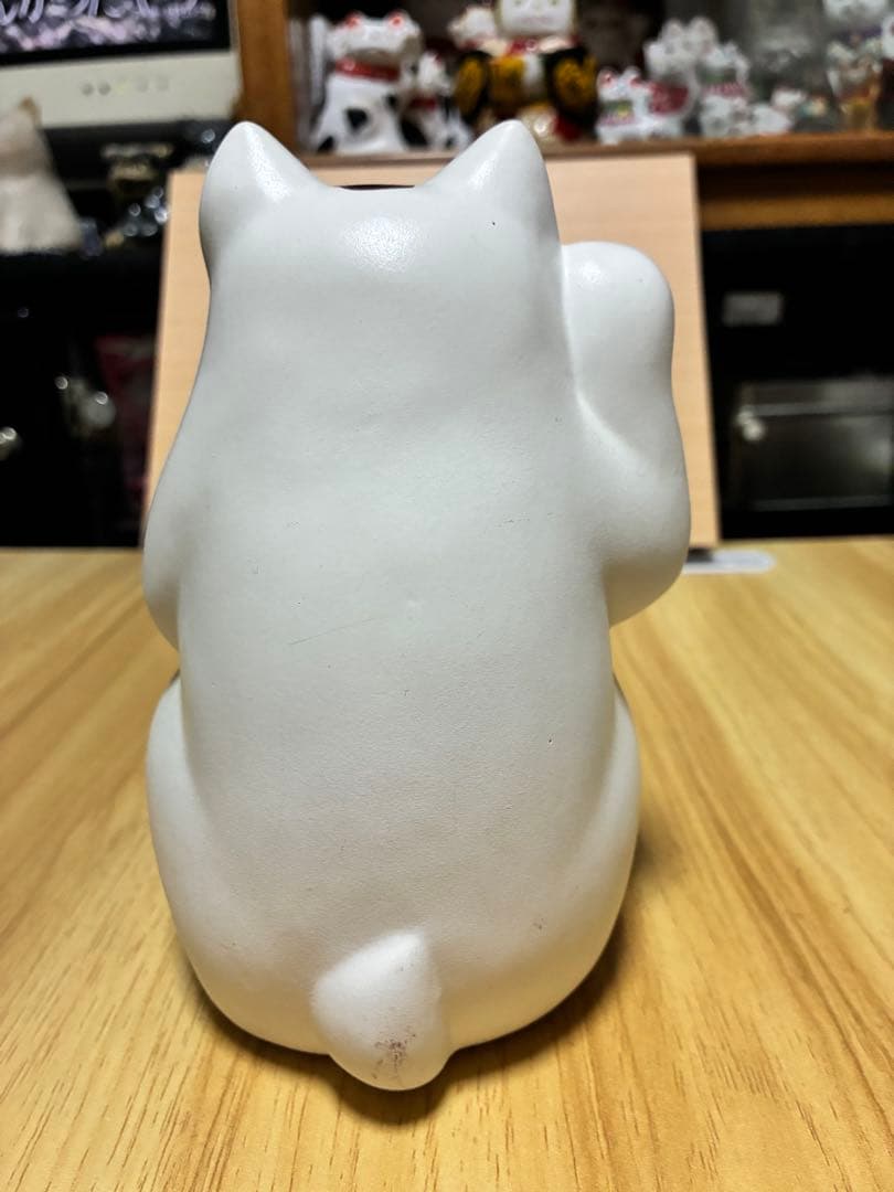 招き猫 3匹重なり 陶器製