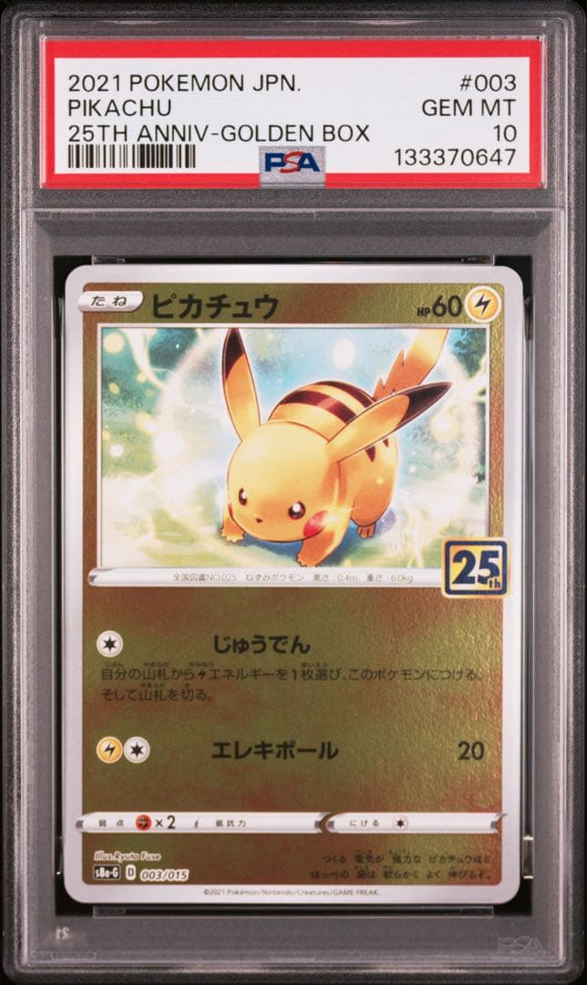 PSA10 連番 ピカチュウ ライチュウ 25th