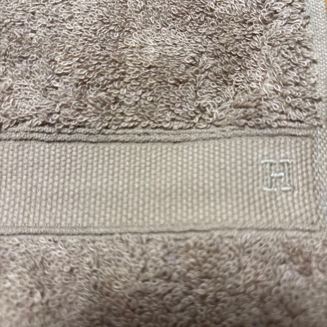 HERMES ベージュ　フェイスタオル