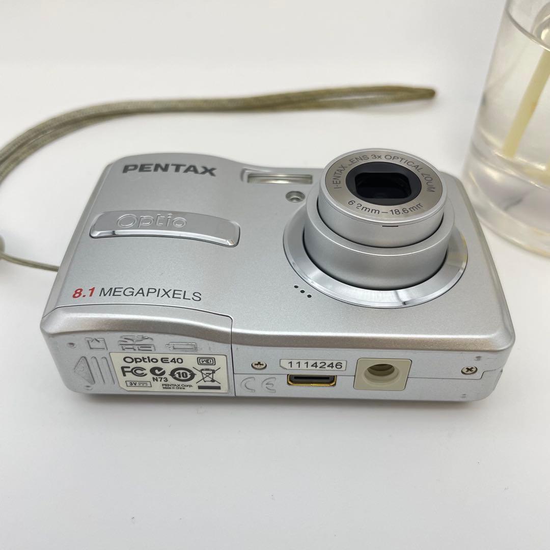 美品✨PENTAX Optio E40✨動作確認済 スマホ転送OK 単三電池♪