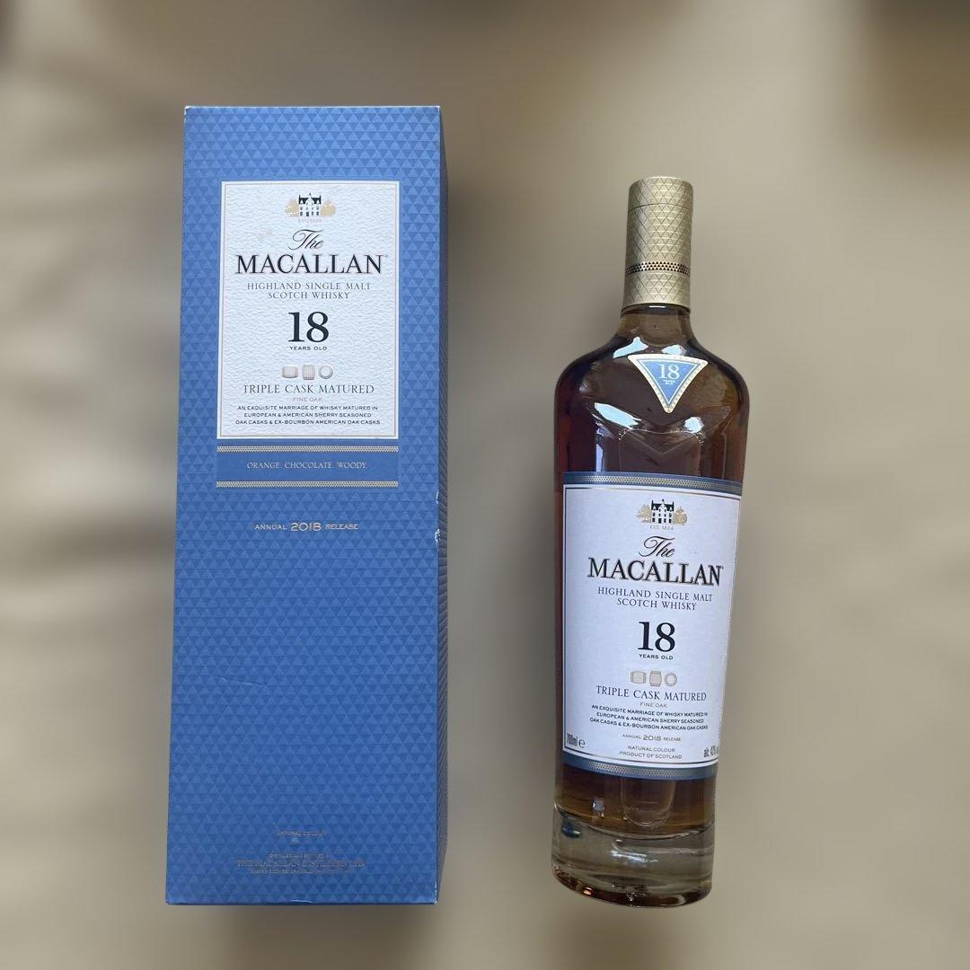 The Macallan 18年 トリプルカスクマチュアード 700ml。