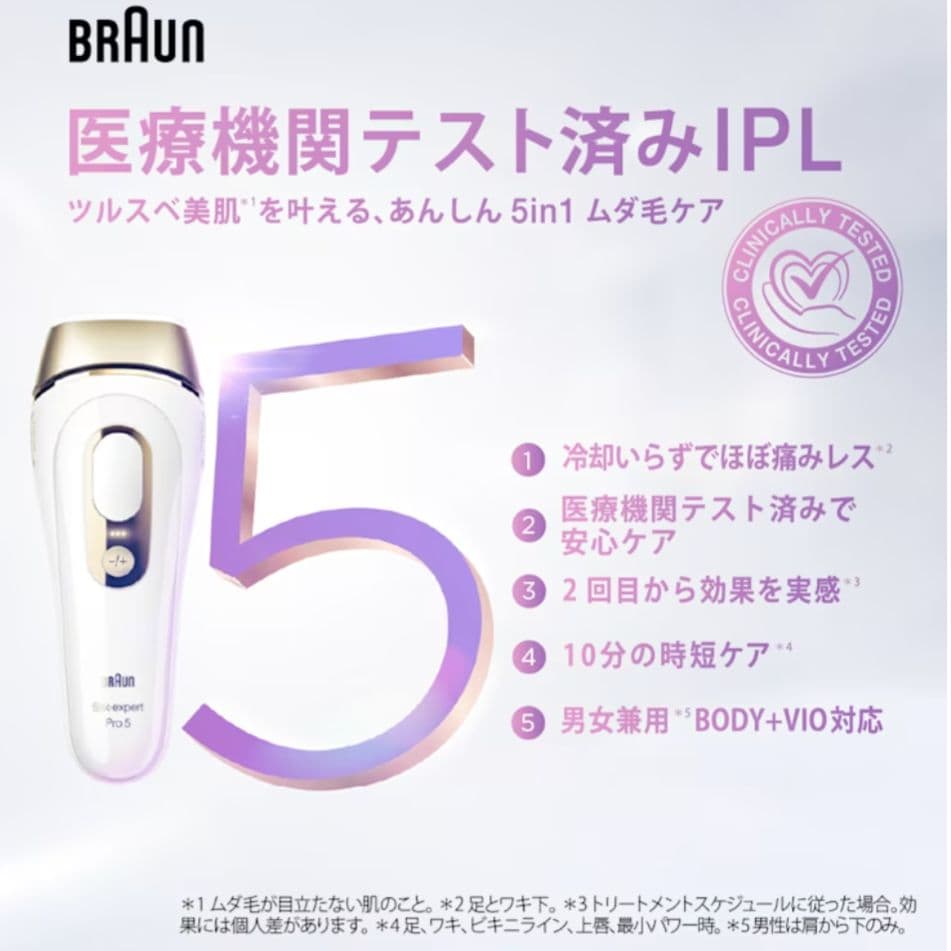 BRAUN Silk expert Pro5　家庭用脱毛器