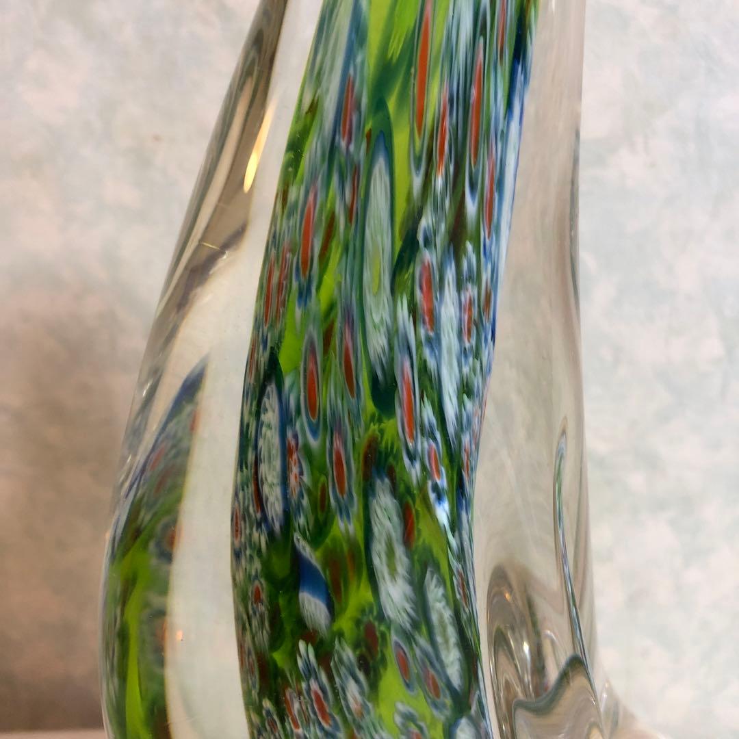 ペンギン　硝子置物　硝子細工　マルティグラス　MultiGlass