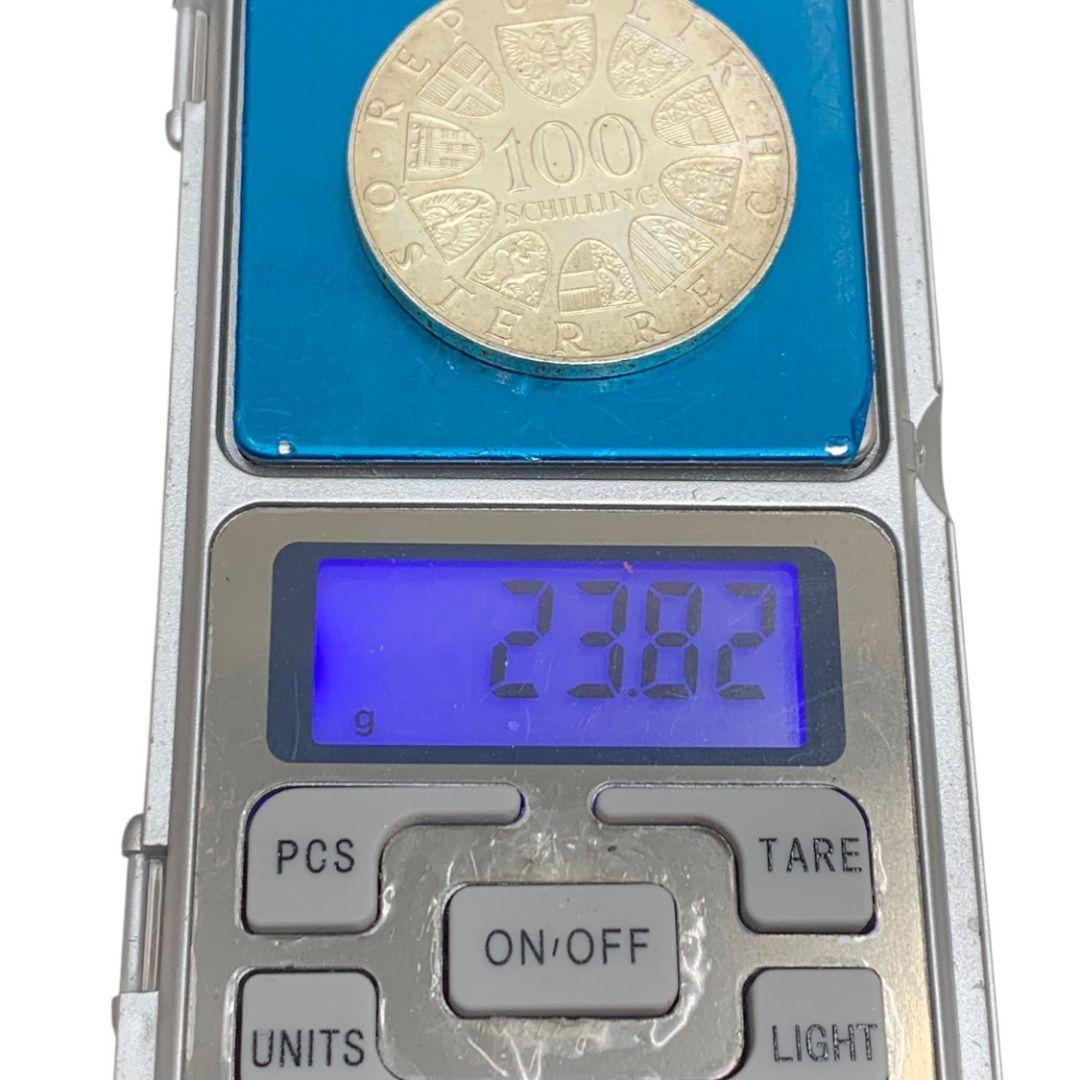 I17103 【希少品】100シリング銀貨 1976 品位640