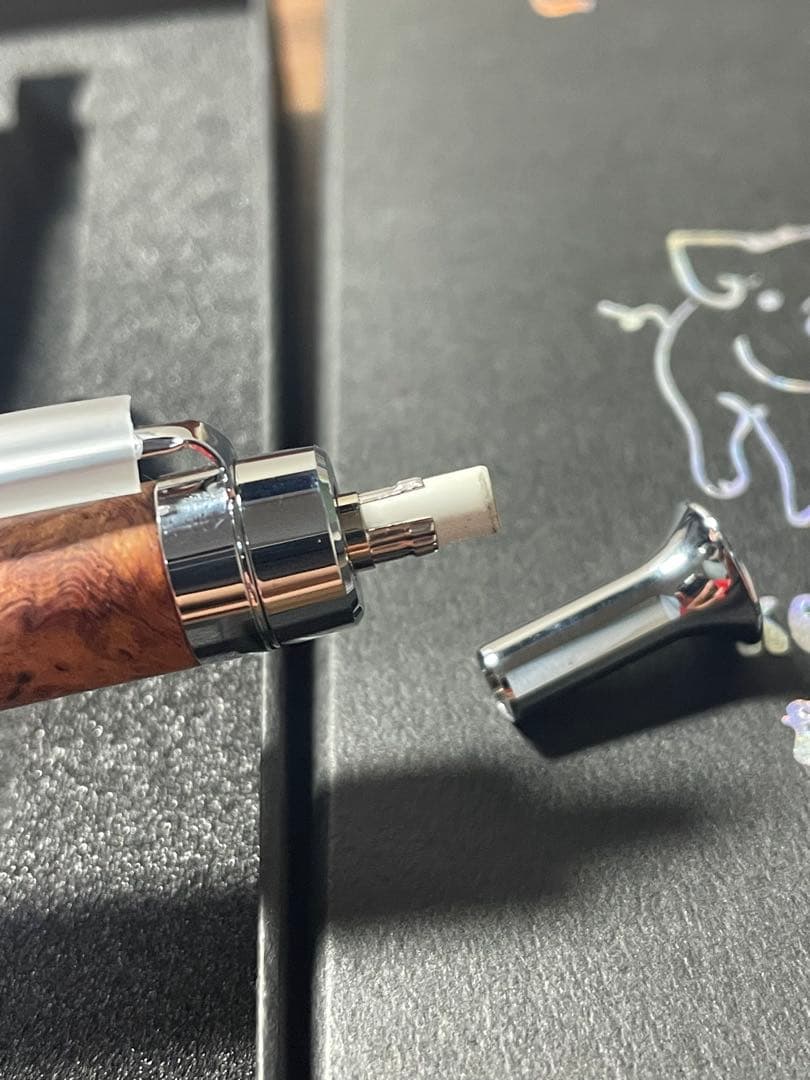こぶた工房　極上花梨瘤　銀金具　0.5mm 木軸 シャープペンシル