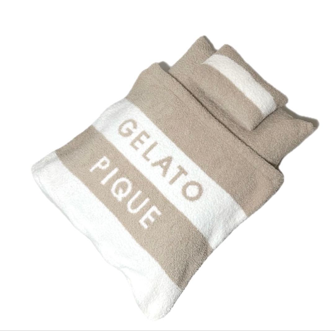 極美品 ジェラートピケ CAT&DOG ベビモコおふとんセット