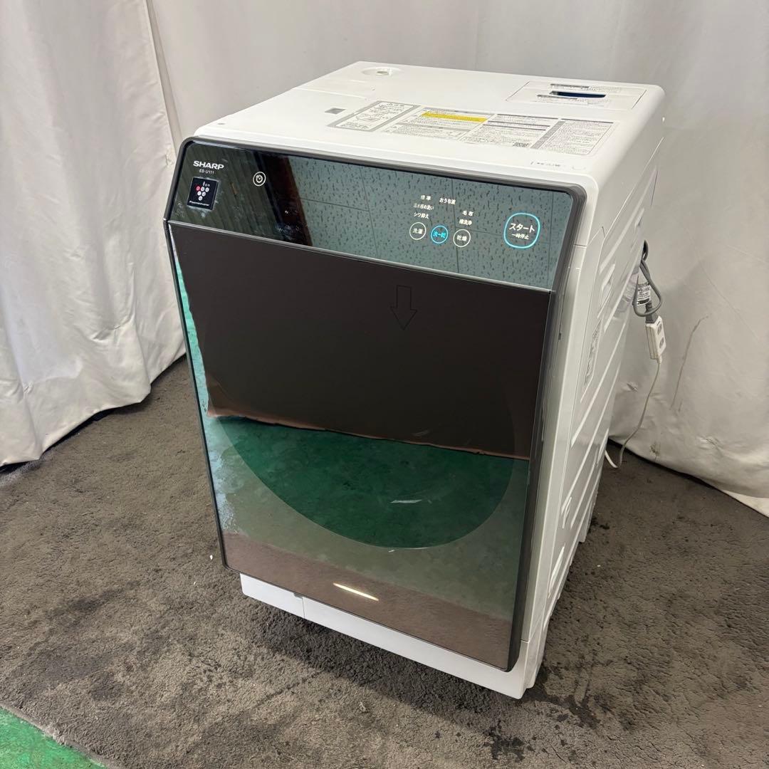 ★194　ドラム式洗濯機　SHARP　乾燥　11キロ　右開き　安い　設置無料