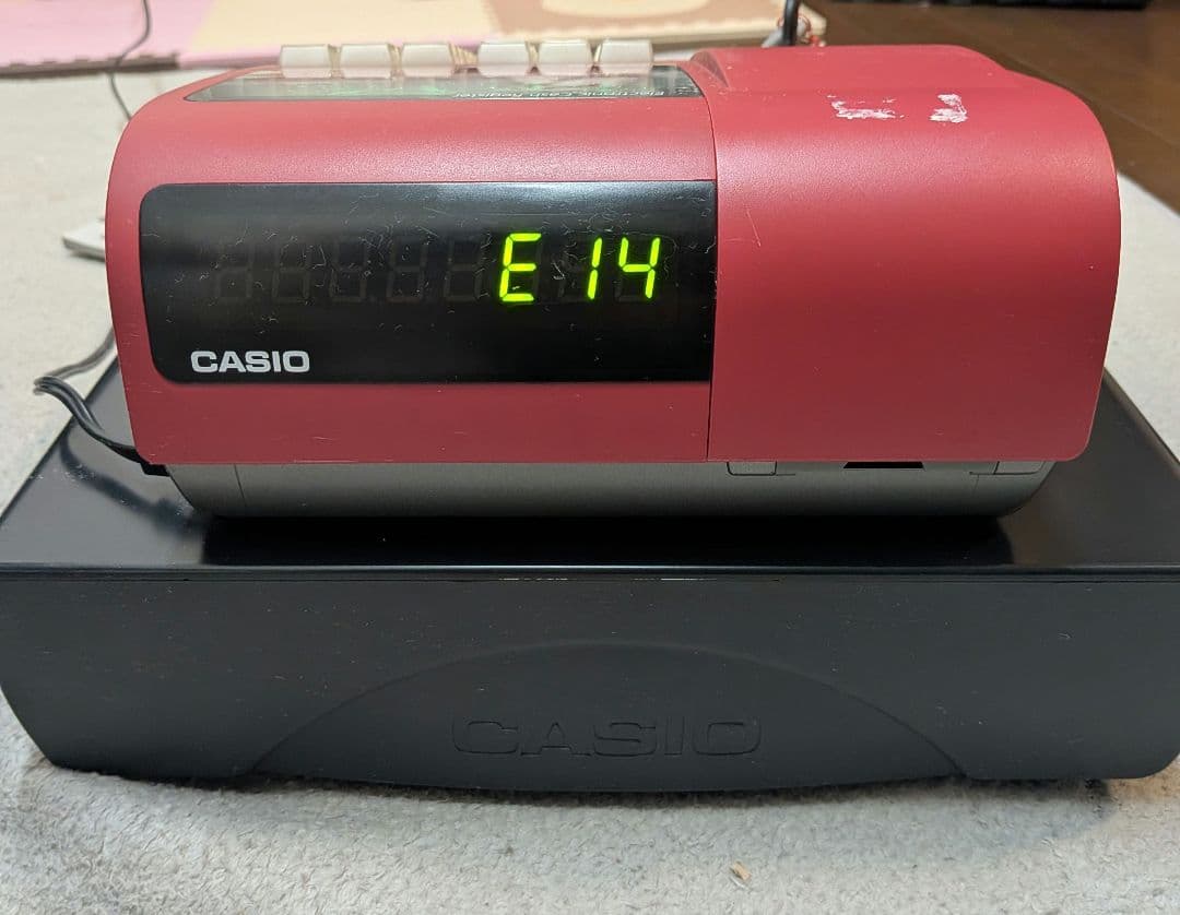CASIO TE-300 レジスター 赤