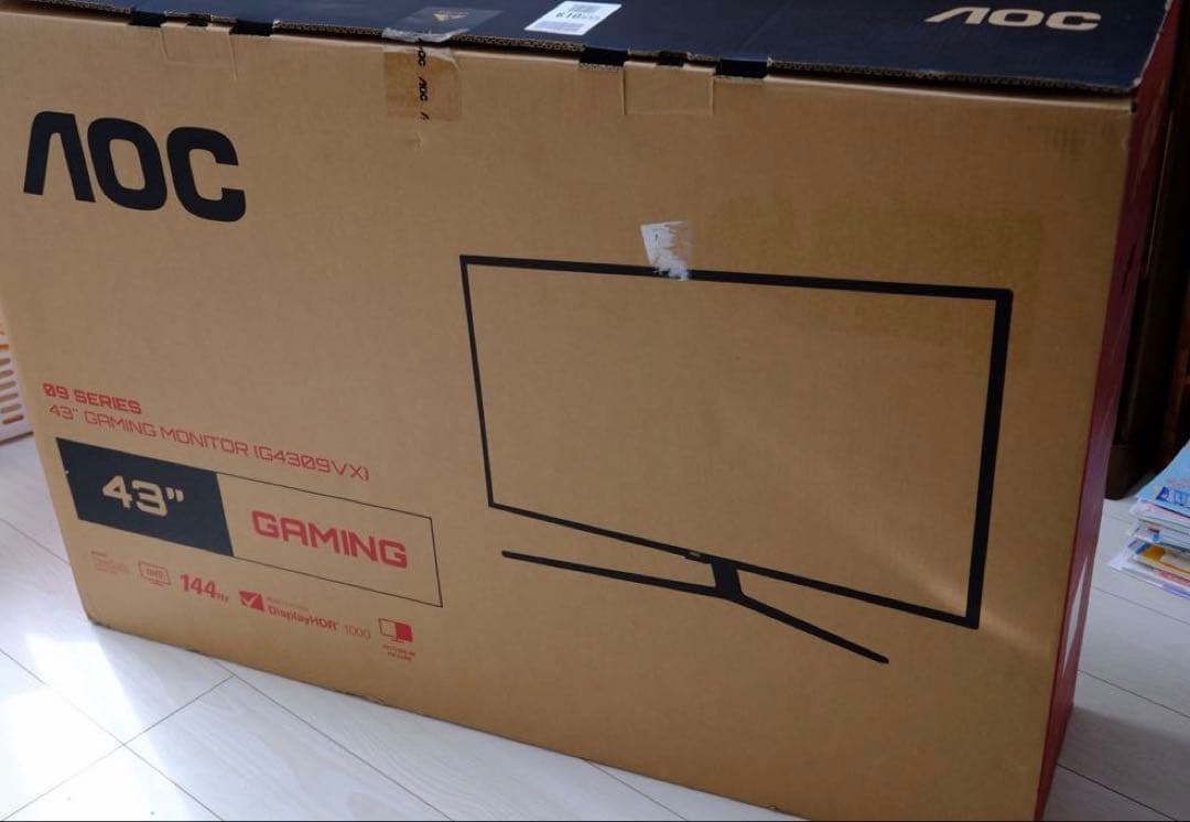 【美品】AOC 43インチ ゲーミングモニター 4K 144Hz HDR1000