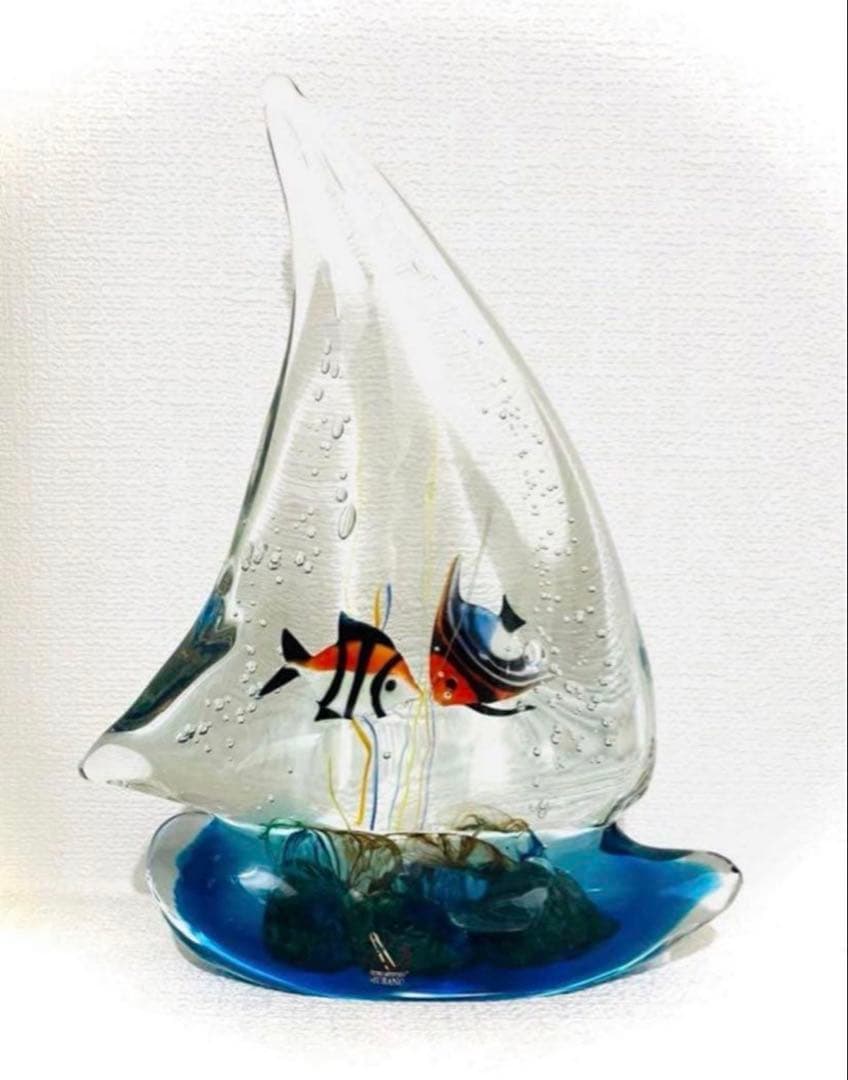 ベネチアングラス 置物 ムラ―ノガラス アクアリウム伝統工芸品☆限定SALE