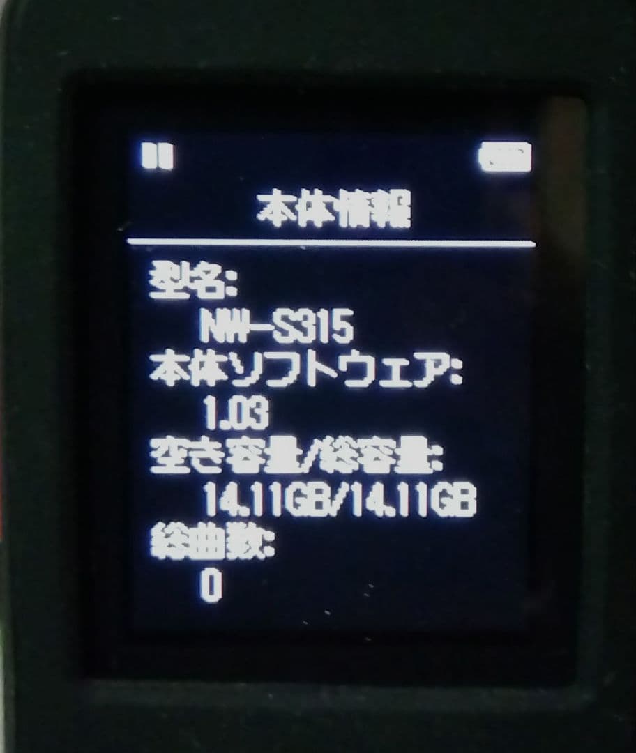 SONY　ウォークマン Sシリーズ 16GB NW-S315　ブラック