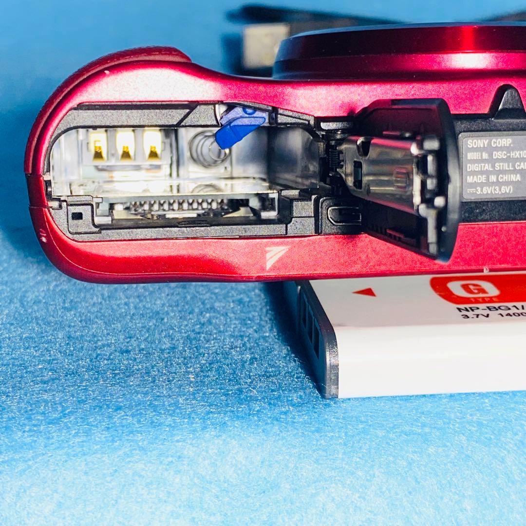 【動作OK】SONY ソニー DSC-HX10V レッド 塗装剥がれあり
