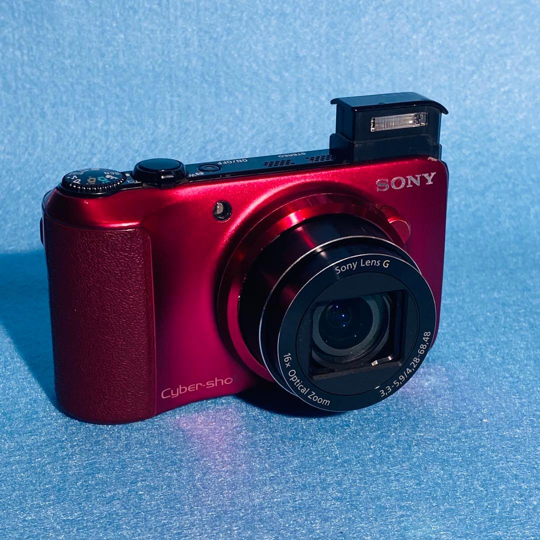 【動作OK】SONY ソニー DSC-HX10V レッド 塗装剥がれあり