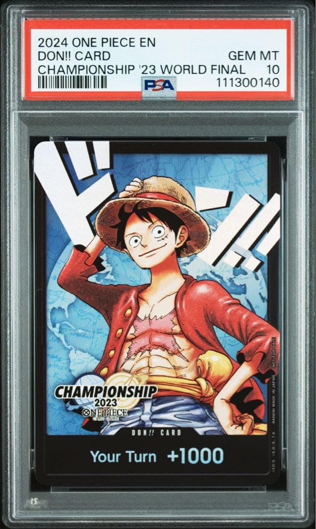 ワンピースカード　ドン!!カード( ワールドファイナル記念品)英語版　PSA10